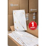 UKAB 1Adet 30x60cm Kendinden Yapışkanlı Mermer Seramik Desenli Köpük PVC Duvar Paneli Banyo Mutfak 7010