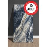 Ukab Dekor 10 Adet 30X60 cm Dekoratif Mermer Desenli Kendinden Yapışkanlı Duvar Paneli (Banyo Wc Mutfak) - Gökyüzü Mavi - 30 x 60 cm