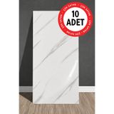 UKAB DEKOR 10 Adet 30x60 Cm Dekoratif Mermer Desenli Kendinden Yapışkanlı Duvar Paneli (Banyo Wc Mutfak)