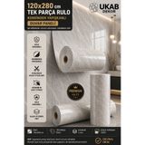 UKAB DEKOR 120x280 Cm 1 Adet Lüks Dekoratif Gri Kendinden Yapışkanlı Esnek Köpük-Pvc Tv Ünitesi Paneli Banyo Salon