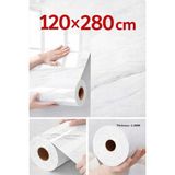 Ukab Dekor 120X280 cm 1 Adet Lüks Dekoratif Kendinden Yapışkanlı Esnek Köpük-Pvc Tv Ünitesi Paneli Banyo Salon 6060 - Beyaz - 120 x 275