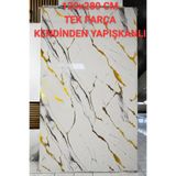 UKAB DEKOR 120x280 Cm 1 Adet Lüks Dekoratif Kendinden Yapışkanlı Esnek Köpük-Pvc Tv Ünitesi Paneli Banyo Salon 9015