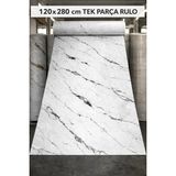Ukab Dekor 120X280 cm Tek Parça Rulo Dekoratif Lüks Desen Kendinden Yapışkanlı Duvar Panel Tv Ünitesi - 120 x 280 cm - Gri - Gümüş
