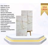 Ukab Dekor 30X60 cm (0,18 M²) Kendinden Yapışkanlı Bej Mermer Görünümlü Dekoratif Pvc Duvar Paneli - 30 x 60 cm