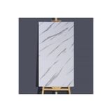 UKAB DEKOR 30x60 cm (0,18 m²) Kendinden Yapışkanlı Beyaz Mermer Görünümlü Dekoratif Pvc Duvar Paneli Beyaz 30 x 60