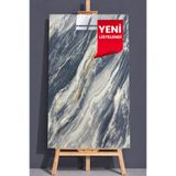 UKAB DEKOR 30x60 Cm 1 Adet Mavi Mermer Desenli Kendinden Yapışkanlı Seramik Köpük PVC Panel Banyo WC Kaplama