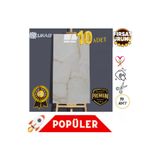 UKAB DEKOR 30x60 cm Kendinden Yapışkanlı Bej Dekoratif Esnek Köpük Pvc Mermer Panel (10 Adet) Bej 30 x 60