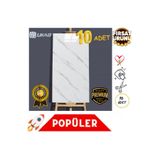 UKAB DEKOR 30x60 cm Kendinden Yapışkanlı Dekoratif Esnek Köpük Beyaz Mermer Pvc Panel (10 Adet) Beyaz 30 x 60
