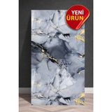 Ukab Dekor 30X60 cm Mavi Mermer Desenli Kendinden Yapışkanlı Seramik Köpük Banyo Wc Kaplama Pvc Duvar Paneli - 30 x 60 cm