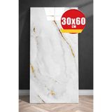 UKAB DEKOR 30X60cm 1 Adet Gold Mermer Desen Yapışkanlı Banyo,tezgah arası kaplama Duvar Paneli Kağıdı