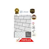 UKAB DEKOR 6024 Kendinden Yapışkanlı Esnek Köpük Seramik Beyaz Pvc Mermer Panel (30x60cm 0,18 m²) Banyo Mutfak