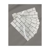 UKAB DEKOR 6024 Kendinden Yapışkanlı Esnek Köpük Seramik Beyaz Pvc Mermer Panel 60x30 Cm Banyo Wc Mutfak Beyaz 30 x 60