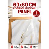 UKAB DEKOR 60x60 Cm 1 Adet Kendinden Yapışkanlı Gri Gold Pvc Esnek Köpük Dekoratif Duvar Paneli Banyo Muttak Wc