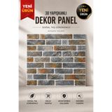 UKAB DEKOR 70x35 Cm Kendinden Yapışkanlı 3d Kabartmalı Dekoratif Duvar Kaplama Paneli Salon Mutfak Wc