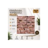 UKAB DEKOR 70x70 C m Kendinden Yapışkanlı 3d Kabartmalı Kırmızı Tuğla Desen Dekoratif Duvar Kaplama Paneli Salon Mutfak Wc