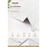 UKAB DEKOR 70x70 cm Kendinden Yapışkanlı Beyaz Lambri Görünümlü Esnek Köpük Duvar Paneli (1 Adet 0,49m²)