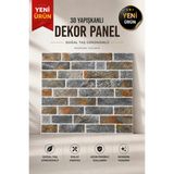 Ukab Dekor 70X70 Kendinden Yapışkanlı 3D Kabartmalı Dekoratif Duvar Kaplama Paneli Salon Mutfak Wc - 70 x 70