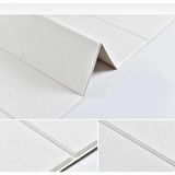 Ukab Dekor Beyaz Lambiri 3D Kendinden Yapışkanlı Esnek Köpük Lambırı Duvar Kağıdı Duvar Paneli - 70 x 35 cm