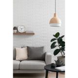 UKAB DEKOR Kendinden Yapışkanlı 3D Beyaz Piramit Desen Dekoratif Duvar Paneli - Mutfak Salon Beyaz 70 x 70