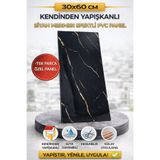 UKAB DEKOR Kendinden Yapışkanlı 60x30 Cm Dekoratif Esnek Köpük Pvc Beyaz Duvar Paneli Banyo Wc Mutfak 8809
