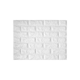 UKAB DEKOR Kendinden Yapışkanlı Beyaz Esnek Köpük Taş Desen Duvar Kağıdı Paneli 50 X 70cm (1 adet 0,35m²)