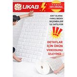 Ukab Dekor Kendinden Yapışkanlı Dekoratif 3D Beyaz Duvar Paneli Esnek Duvar Kağıdı Kaplama Paneli Köpük - 50 x 30 cm