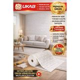 UKAB DEKOR Kendinden Yapışkanlı Dekoratif 3d Beyaz Duvar Paneli Esnek Duvar Kağıdı Kaplama Paneli Köpük