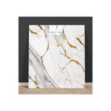 UKAB DEKOR Kendinden Yapışkanlı Dekoratif Esnek Köpük Siyah Pvc Mermer Panel 60x30cm (0,18 m) Mutfak Banyo WC Altın Sarısı 30 x 60