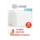 UKAB DEKOR Kendinden Yapışkanlı Esnek Köpük Tuğla Desen Dekoratif Duvar Paneli 70x77 Cm 10 Adet