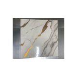 UKAB DEKOR Kendinden Yapışkanlı Mermer Seramik Desenli Köpük PVC Duvar Paneli (30x60 cm 0,18 m) Banyo Mutfak Altın Sarısı 30 x 61