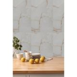 UKAB DEKOR Kendinden Yapışkanlı Mermer Seramik Desenli Köpük PVC Duvar Paneli (30x60 cm 0,18 m²) Banyo Mutfak Krem 30 x 61