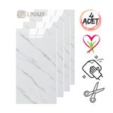 UKAB DEKOR Kendinden Yapışkanlı Mermer Seramik Desenli Köpük PVC Duvar Paneli (30x60 cm - 4 Adet - 0.72 m²)6013 Beyaz 30 x 61
