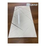 UKAB DEKOR Kendinden Yapışkanlı Mermer Seramik Desenli Köpük PVC Duvar Paneli (30x60 cm) Banyo Mutfak 6008 Beyaz-Gri 30 x 61