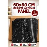 UKAB DEKOR Kendinden Yapışkanlı Pvc Esnek Köpük Dekoratif Duvar Paneli Salon Banyo Muttak Wc 60x60 Cm 1 Adet