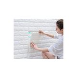 UKAB DEKOR Suya Neme Dayanıklı Kendinden Yapışkanlı 3d Kabartmalı Duvar Kağıdı 50x70 beyaz 70 x 52