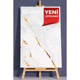 UKAB Kendinden Yapışkanlı Esnek Köpük Krem Gold Pvc Mermer Panel 60x30 cm Banyo WC Mutfak 7010