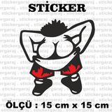 Ukala Kic 2 Adet Sticker - Araba Motosiklet Kask Buzdolabi Cam Otomobil Atv Laptop Tablet Duvar Stickeri
