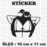 Ukala Simarik 2 Adet Sticker - Araba Motosiklet Kask Buzdolabi Cam Otomobil Atv Laptop Tablet Duvar Stickeri