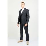 Uki Lacivert Comfort Fit 6 Drop Kruvaze Takım Elbise - 54