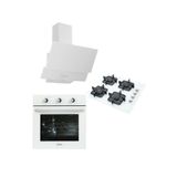 ukinox Beyaz Cam Ankastre Set Yoga Modern/ares60/Hawk60
