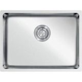 Ukinox Me 500 Polisajlı 50X40 cm Inox Paslanmaz Çelik Tezgaha Sıfır Tekgöz Mutfak Eviyesi