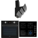 Ukinox Mega Modern Touch Serisi Ukınox Siyah Ankastre Set (NOVAMODERNTOUCH-ARES60SIYAH-VEGA60SIYAH)