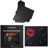 UKİNOX SMART DİJİTAL SET (Dolce 60 Siyah Davlumbaz-Rubix 10 Elektrikli Ocak- Smart 7801 B Siyah Fırın)