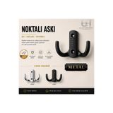 Ulaş Hırdavat Metal Portmanto Askısı, Lüx Duvar Askılığı Uzun-Kısa Askı 1 Adet, Vestiyer Elbise Askısı, Metal (Vidalar Dahildir)
