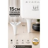 Ulaş Hırdavat Mobilya - Baza - Koltuk - Akıllı Masa Ayağı, Beyaz Renk Ayak (4 LÜ DEĞİL ADET FİYATIDIR ) 15 Cm - Vida dahildir.