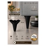 Ulaş Hırdavat Mobilya - Baza - Koltuk - Akıllı Masa Ayağı, Siyah Renk Ayak (4 LÜ DEĞİL ADET FİYATIDIR ) 15 Cm - Vida dahildir.