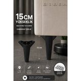 Ulaş Hırdavat Mobilya - Baza - Koltuk - Akıllı Masa Ayağı, Siyah Renk Çizgili Ayak (4 LÜ DEĞİL ADET FİYATIDIR ) 15 Cm - Vidalar dahildir.