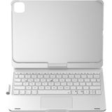 ULC Aksesuar iPad Pro 11 (2024) F11 Ats Kılıf Magic Dönen Klavyeli Tablet Kılıf - Gümüş