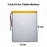 Ulefone Oem 2750 Mah Pil 7.8,9,10,11,12 İnc Tabletler İçin Üniversal Batarya