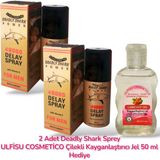 ULFİSU COSMETİCO Deadly Shark Sprey 40 ml 2 Adet - Deadly Shark Sprey , Çilekli 50 ml Kayganlastirici Jel Hediye